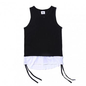 CPY2043#纯棉面料拼色无袖背心