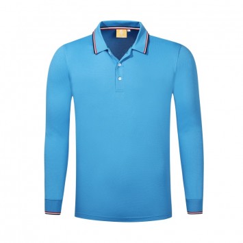 PTS682#三色边长袖POLO