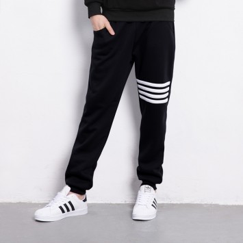 WFSS526#韩国绒四条杠运动卫裤