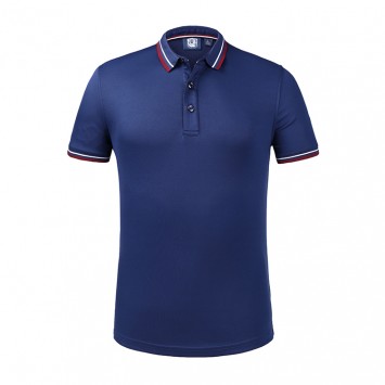 WYEV9828#双面线条翻领短袖POLO衫