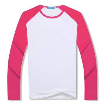 HBT1107#儿童款莫代尔插肩长袖圆领