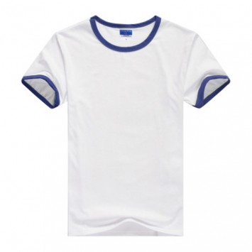 THY301#男款莱卡棉撞边短袖