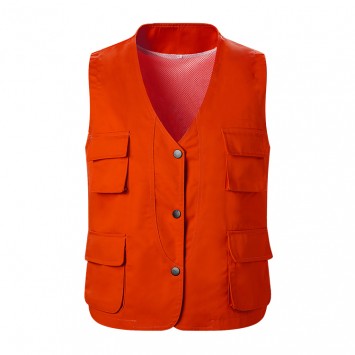 WHYY001#纽扣款多口袋马甲