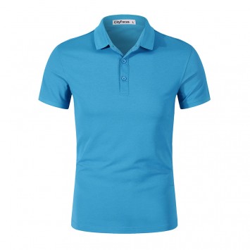 PCF552#40支丝光精棉纯色翻领短袖