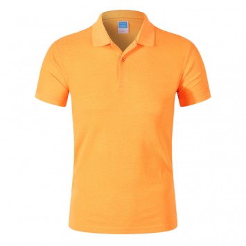 PCF136#230g纯色珠地棉翻领短袖POLO衫