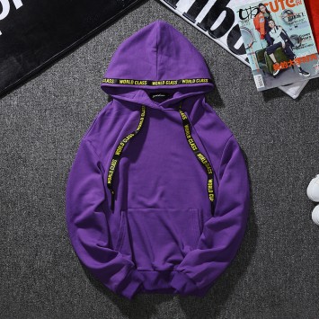 WYC1802#纯棉潮牌落肩宽松套头卫衣