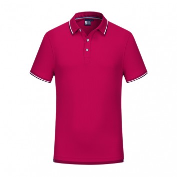 MLD1902#铜氨珠地翻领短袖POLO衫