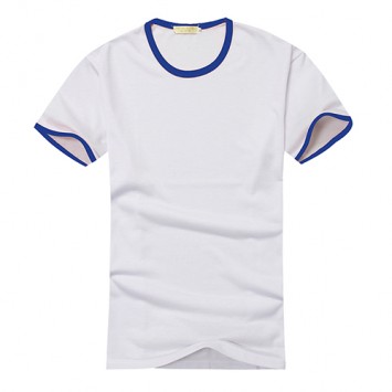 TSH801#莱卡撞色圆领