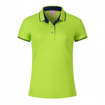 PZT1878B#女款200克细珠地棉涤布料收腰翻领