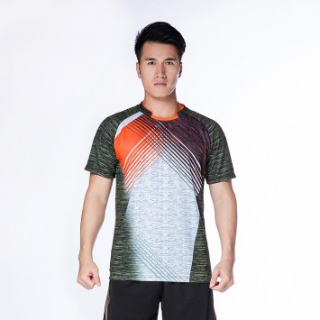 LDS1907#乒羽服上衣圆领短袖t恤衫