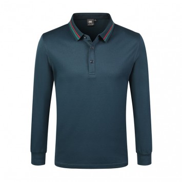 PHL9056#铜氨丝纤维长袖POLO衫