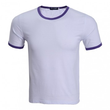 TTS023#莱卡撞边短袖