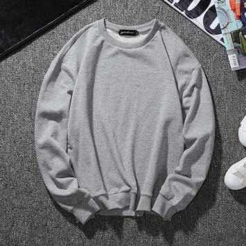 WYC1803#纯棉潮牌落肩宽松圆领卫衣