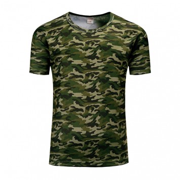 XBLH1805#迷彩圆领短袖T恤衫