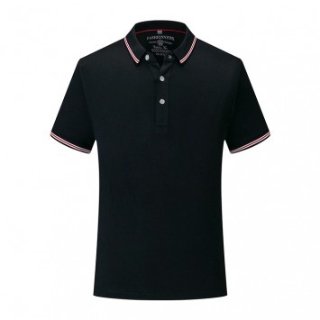 WFS1807#平纹拉架翻领POLO衫