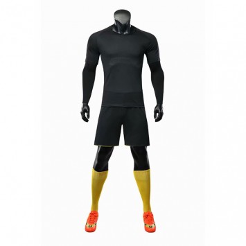 SXBJT838/825光板足球服多特主场黄色/客场黑色套装