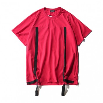 CPT015#圆领短袖飘带款T恤衫